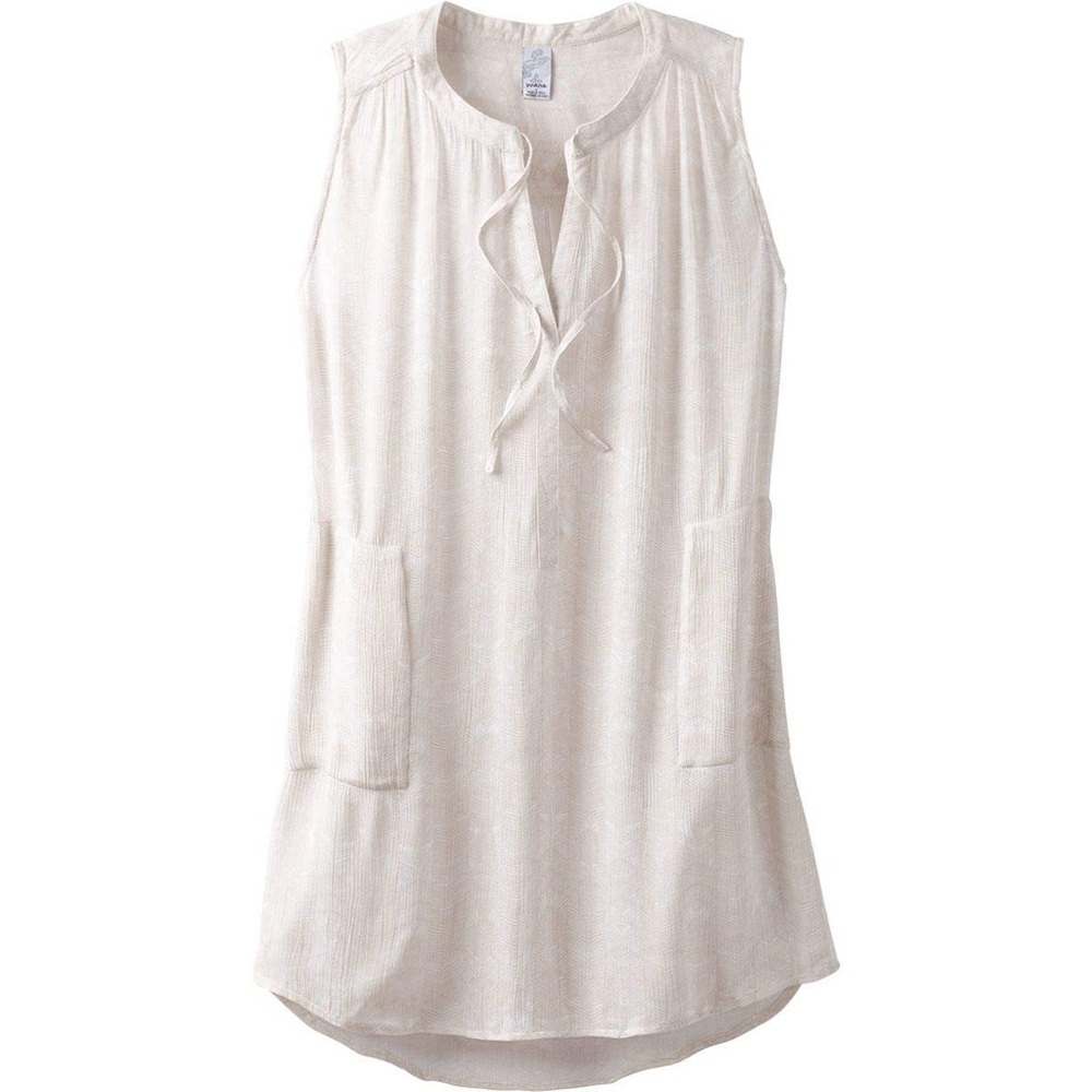 prAna Natassa Crinkled Tunic White Akoa XS